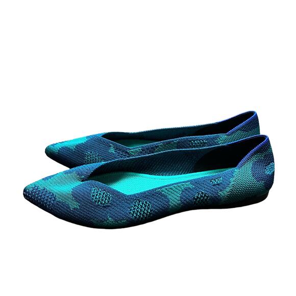 Rothy's The Point in Water Poppy Flats Women’s Size 13‎ - Picture 7 of 12